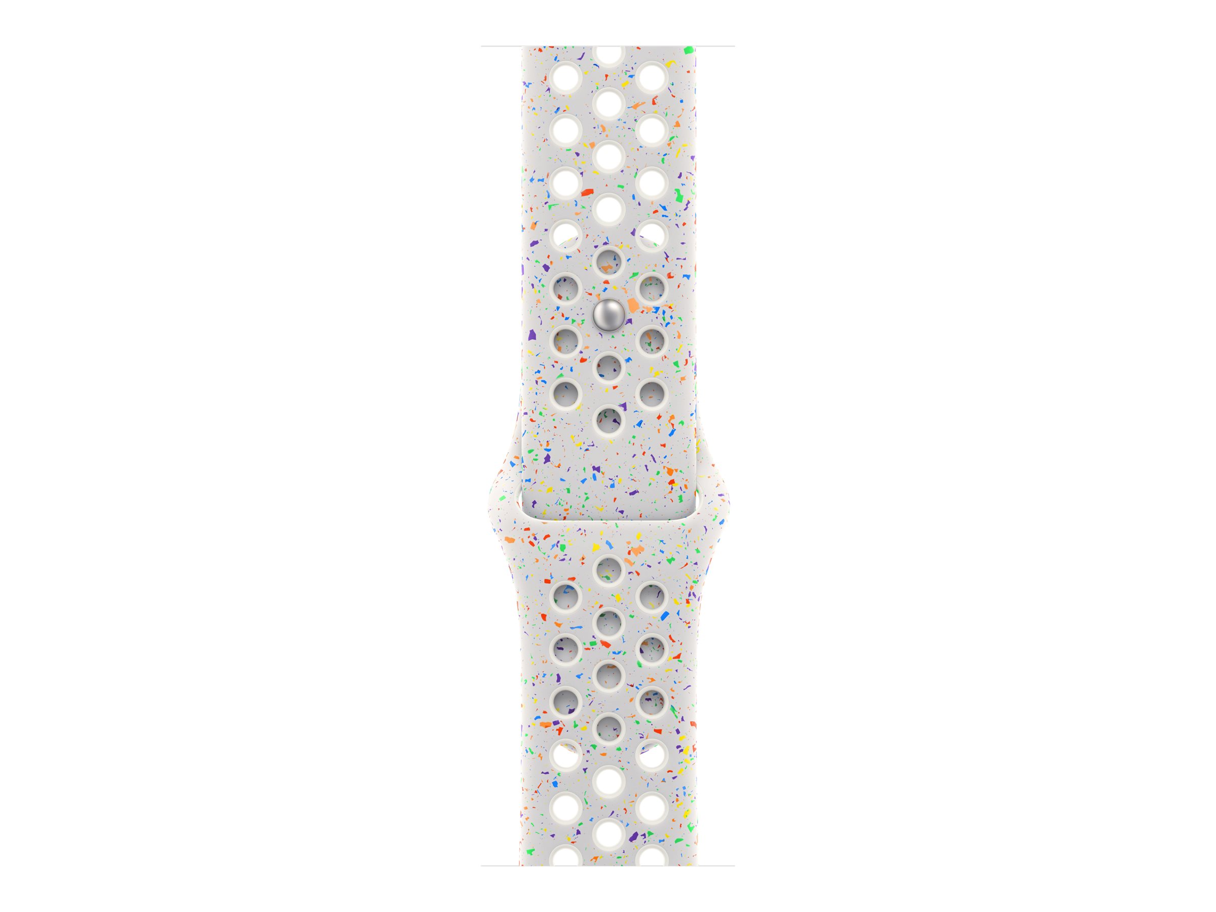 Apple Nike - Bracelet pour montre intelligente - 45 mm - M/L (s'adapte aux poignets de 160 - 210 mm) - platine pure - MUV13ZM/A - Accessoires pour smart watch