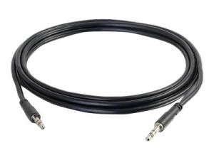 C2G Slim 10ft Slim Aux 3.5mm Audio Cable - M/M - Câble audio - mini-phone stereo 3.5 mm mâle pour mini-phone stereo 3.5 mm mâle - 3.05 m - blindé - noir - 22602 - Accessoires pour systèmes audio domestiques