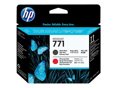 HP 771 - Noir mat, rouge chromatique - tête d'impression - pour DesignJet Z6200, Z6600, Z6610, Z6800, Z6810 - CE017A - Têtes d'impression