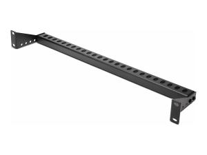 StarTech.com 1U Rack Mountable Cable Lacing Bar w/Adjustable Depth, Cable Support Guide For Organized 19" Racks/Cabinets, Horizontal Cable Guide For Patch Panels/Switches/PDUs - Barres de guidage pour câbles en rack (horizontal) - noir - 1U - 19" - 12S-CABLE-LACING-BAR - Accessoires de câblage
