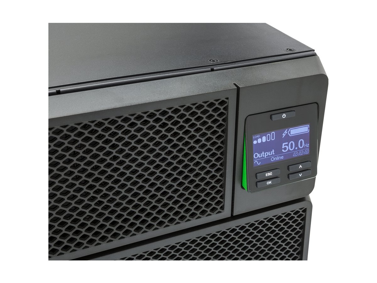 APC Smart-UPS SRT 10000VA RM - Onduleur (rack-montable) - CA 230 V - 10 kW - 10000 VA - Ethernet 10/100, USB - connecteurs de sortie : 14 - 6U - noir - pour P/N: AR2487G, AR3100W, AR3105SP, AR3105W, AR3155W, AR3305W, AR3355SP, AR3355W, NBWL0356A - SRT10KRMXLI - UPS montables sur rack