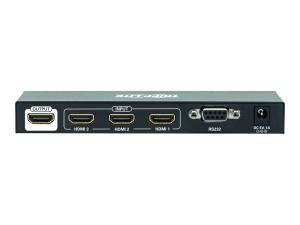 Tripp Lite 3-Port HDMI Switch for Video & Audio 4K x 2K UHD 60 Hz w Remote - Commutateur vidéo/audio - 3 x HDMI - de bureau - B119-003-UHD - Commutateurs audio et vidéo