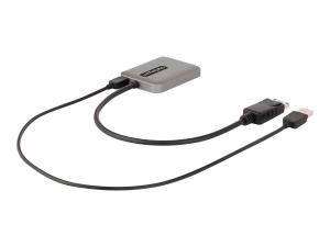 StarTech.com DP to Dual HDMI MST HUB, Dual HDMI 4K 60Hz, DisplayPort Multi Monitor Adapter with 1ft (30cm) Cable, DP 1.4 Multi Stream Transport Hub, DSC | HBR3, DP to 2x HDMI Ports - DP to HDMI Splitter (MST14DP122HD) - Adaptateur vidéo - DisplayPort mâle pour HDMI femelle - gris - MST14DP122HD - Accessoires pour téléviseurs