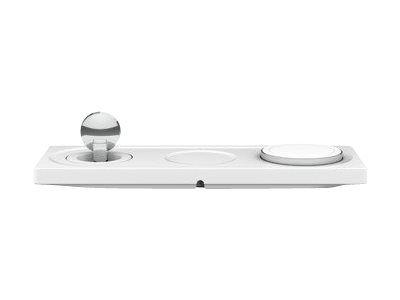Belkin BoostCharge Pro 3-in-1 - Plot de charge sans fil - Fast Charge - blanc - pour Apple AirPods; AirPods Pro; iPhone 12, 13; Watch - WIZ016vfWH - Adaptateurs électriques et chargeurs
