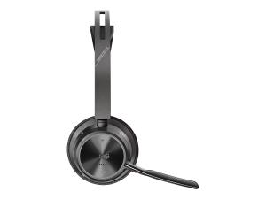 Poly Voyager Focus 2-M - Micro-casque - sur-oreille - Bluetooth - sans fil, filaire - USB-C - noir - Certifié pour Microsoft Teams - 77Y88AA - Écouteurs