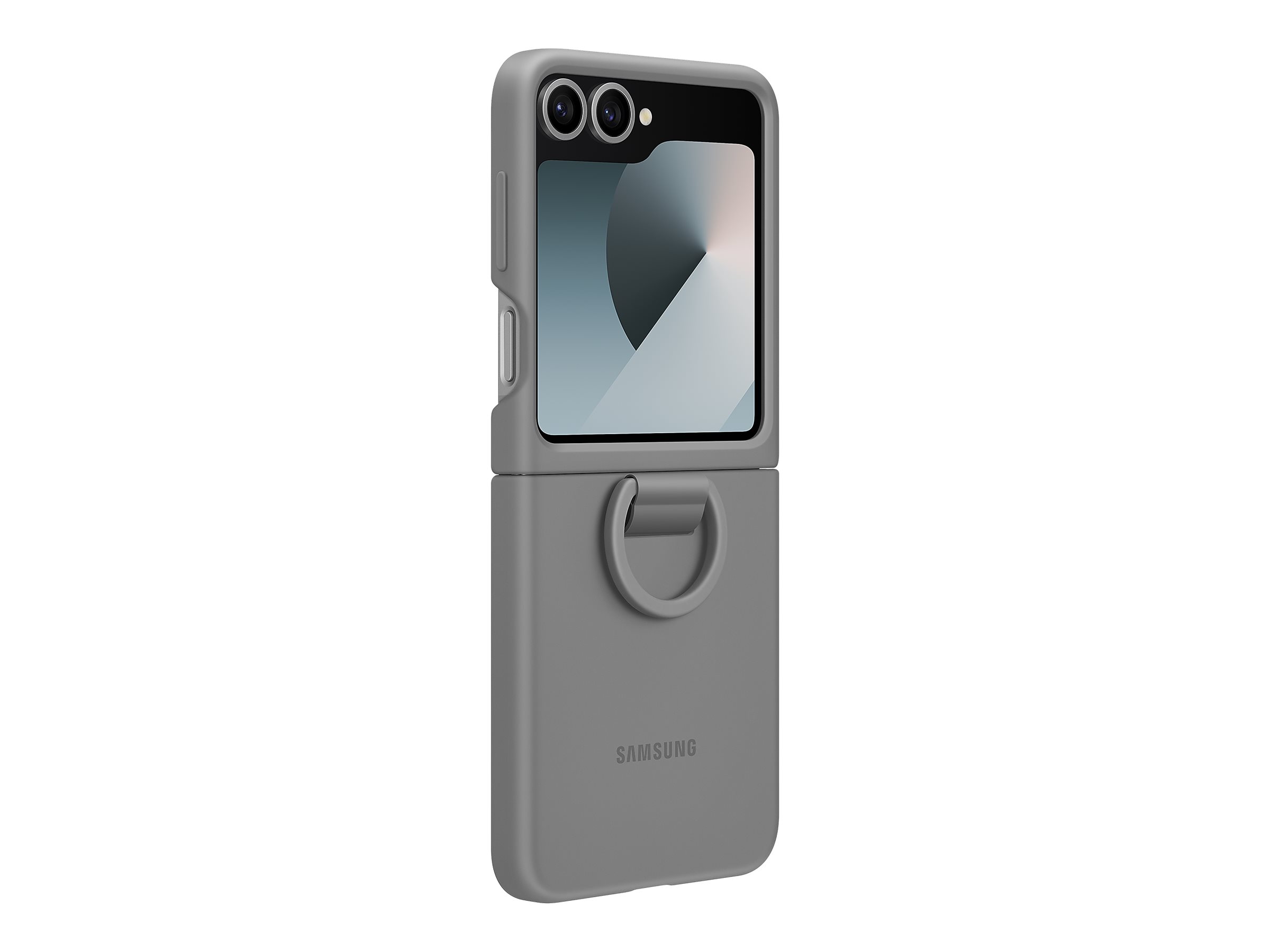 Samsung EF-PF741 - Coque de protection pour téléphone portable - avec anneau - silicone - gris - pour Galaxy Z Flip6 - EF-PF741TJEGWW - Coques et étuis pour téléphone portable