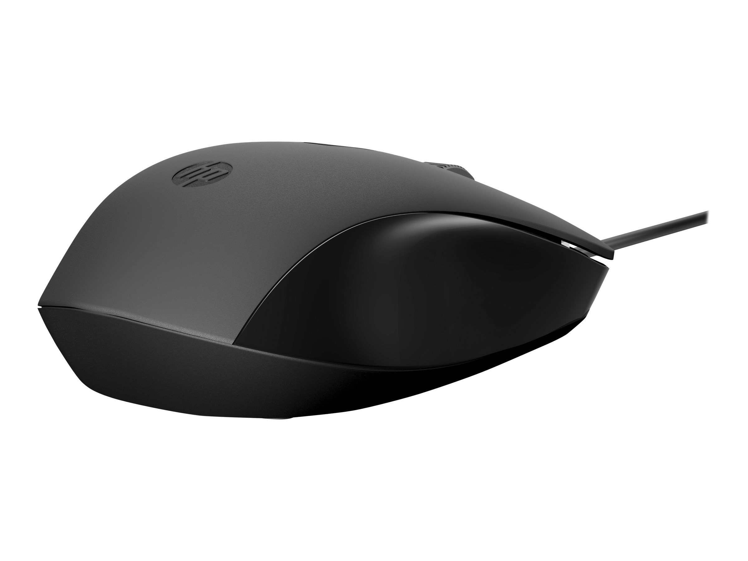 HP 150 - Souris - droitiers et gauchers - optique - filaire - USB - noir - pour HP 21, 22, 24, 27; Laptop 14s, 15, 15s, 17; Pavilion 13, 14, 15; Portable 24, 27, 32, TP01 - 240J6AA#ABB - Souris