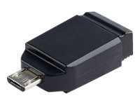 Verbatim Store 'n' Go Nano USB Drive - Clé USB - 16 Go - USB 2.0 - avec Micro USB Adapter - 49821 - Lecteurs flash