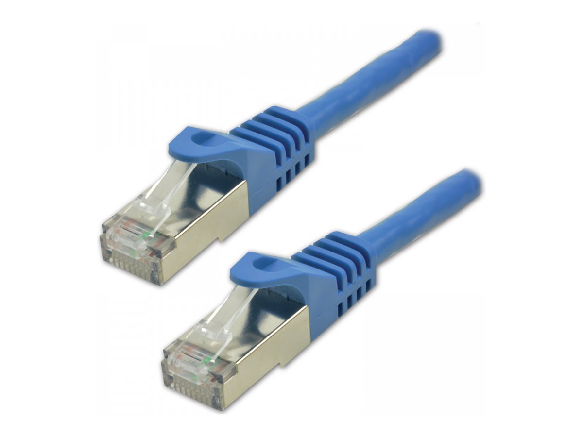 MCL - Cordon de raccordement - RJ-45 (M) pour RJ-45 (M) - 20 m - 6.2 mm - SFTP - CAT 7 - sans halogène, sans crochet - bleu - IC5L99A00007SH20B - Câbles de raccordement