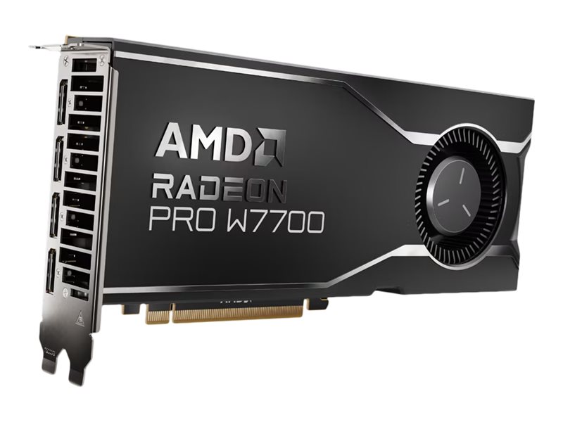AMD Radeon Pro W7700 - Carte graphique - Radeon Pro W7700 - 16 Go GDDR6 - PCIe 4.0 x16 - 4 x DisplayPort - 100-300000006 - Adaptateurs vidéo grand public