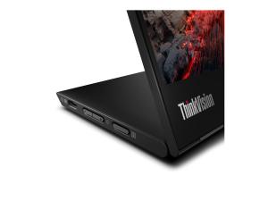 Lenovo ThinkVision M14t Gen 2 - Écran LED - 14" - portable - écran tactile - 2240 x 1400 - IPS - 300 cd/m² - 1500:1 - 6 ms - 2xUSB-C - noir corbeau - 63FDUAT6WL - Écrans d'ordinateur