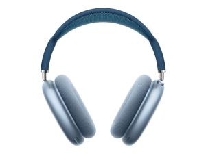 Apple AirPods Max - Écouteurs avec micro - circum-aural - Bluetooth - sans fil - Suppresseur de bruit actif - bleu ciel - MGYL3ZM/A - Écouteurs