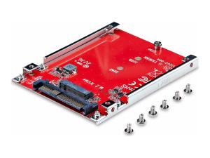 StarTech.com M.2 to U.3 Adapter, For M.2 NVMe SSDs, PCIe M.2 Drive to 2.5inch U.3 (SFF-TA-1001) Host Adapter/Converter, TAA Compliant - 2.5" Drive Form Factor (1M25-U3-M2-ADAPTER) - Adaptateur d'interface - M.2 - M.2 NVMe Card / PCIe 4.0 (NVMe) - U.3 - rouge - Conformité TAA - 1M25-U3-M2-ADAPTER - Adaptateurs de stockage