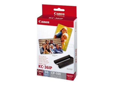 Canon KC-36IP - 54 x 86 mm cartouche imprimante/kit papier - pour Canon SELPHY CP1000, CP1200, CP1300, CP530, CP780, CP790, CP800, CP820, CP900, CP910 - 7739A001 - Cartouches d'imprimante
