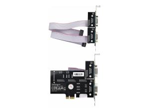 StarTech.com 4-Port Serial PCIe Card, Quad-Port PCI Express to RS232/RS422/RS485 (DB9) Serial Card, Low-Profile Bracket Incl., 16C1050 UART, TAA-Compliant, For Windows/Linux, TAA Compliant - Level-4 ESD Protection (PS74ADF-SERIAL-CARD) - Adaptateur série - PCIe profil bas - RS-232 x 4 - noir - Conformité TAA - PS74ADF-SERIAL-CARD - Adaptateurs réseau PCI-e