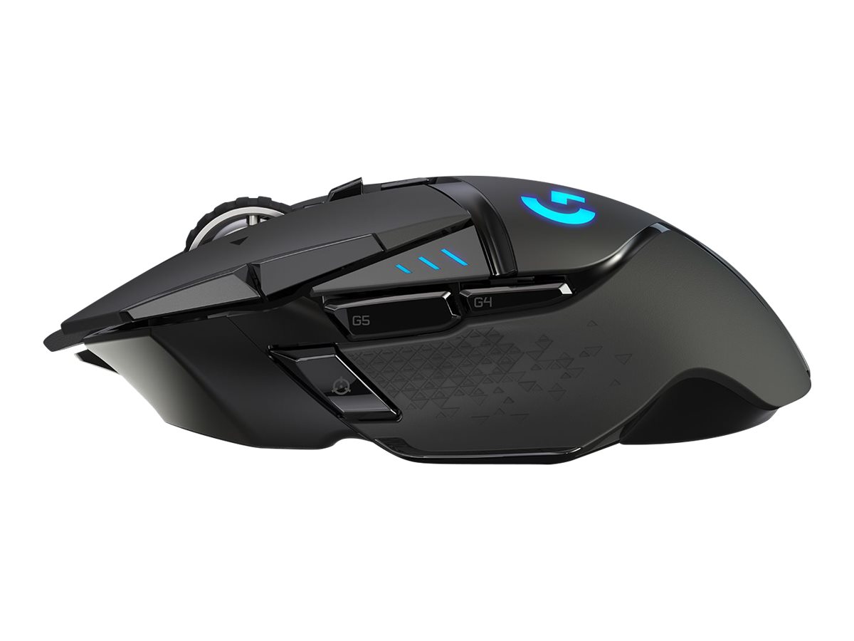 Souris de jeu Logitech G502 LIGHTSPEED - Souris - optique - 11 boutons - sans fil, filaire - 2.4 GHz - récepteur sans fil USB - 910-005567 - Souris