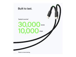 Belkin BOOST CHARGE - Câble USB - 24 pin USB-C (M) pour USB (M) - 15 cm - noir - CAB002BT0MBK - Câbles USB