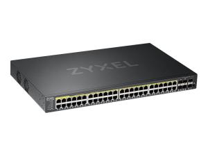 Zyxel GS2220-50HP - Commutateur - Géré - 44 x 10/100/1000 (PoE+) + 4 x SFP Gigabit combiné + 2 x Gigabit SFP - Montable sur rack - PoE+ (375 W) - GS2220-50HP-EU0101F - Concentrateurs et commutateurs gigabit