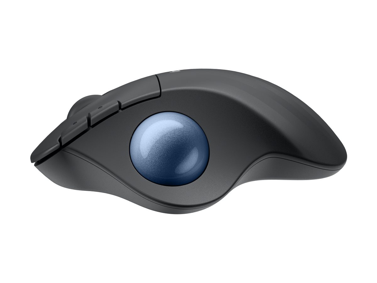 Logitech Ergo Series ERGO M575S - Boule de commande - ergonomique - optique - 5 boutons - sans fil - Bluetooth, 2.4 GHz - récepteur USB Logitech Logi Bolt - graphite - 910-007029 - Dispositifs de pointage