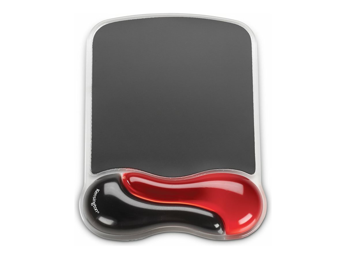 Kensington Duo Gel Mouse Pad Wrist Rest - Tapis de souris avec repose-poignets - noir, rouge - Conformité TAA - 62402 - Accessoires pour clavier et souris