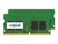 Crucial - DDR4 - kit - 16 Go: 2 x 8 Go - SO DIMM 260 broches - 2400 MHz / PC4-19200 - CL17 - 1.2 V - mémoire sans tampon - non ECC - CT2K8G4SFS824A - DDR4