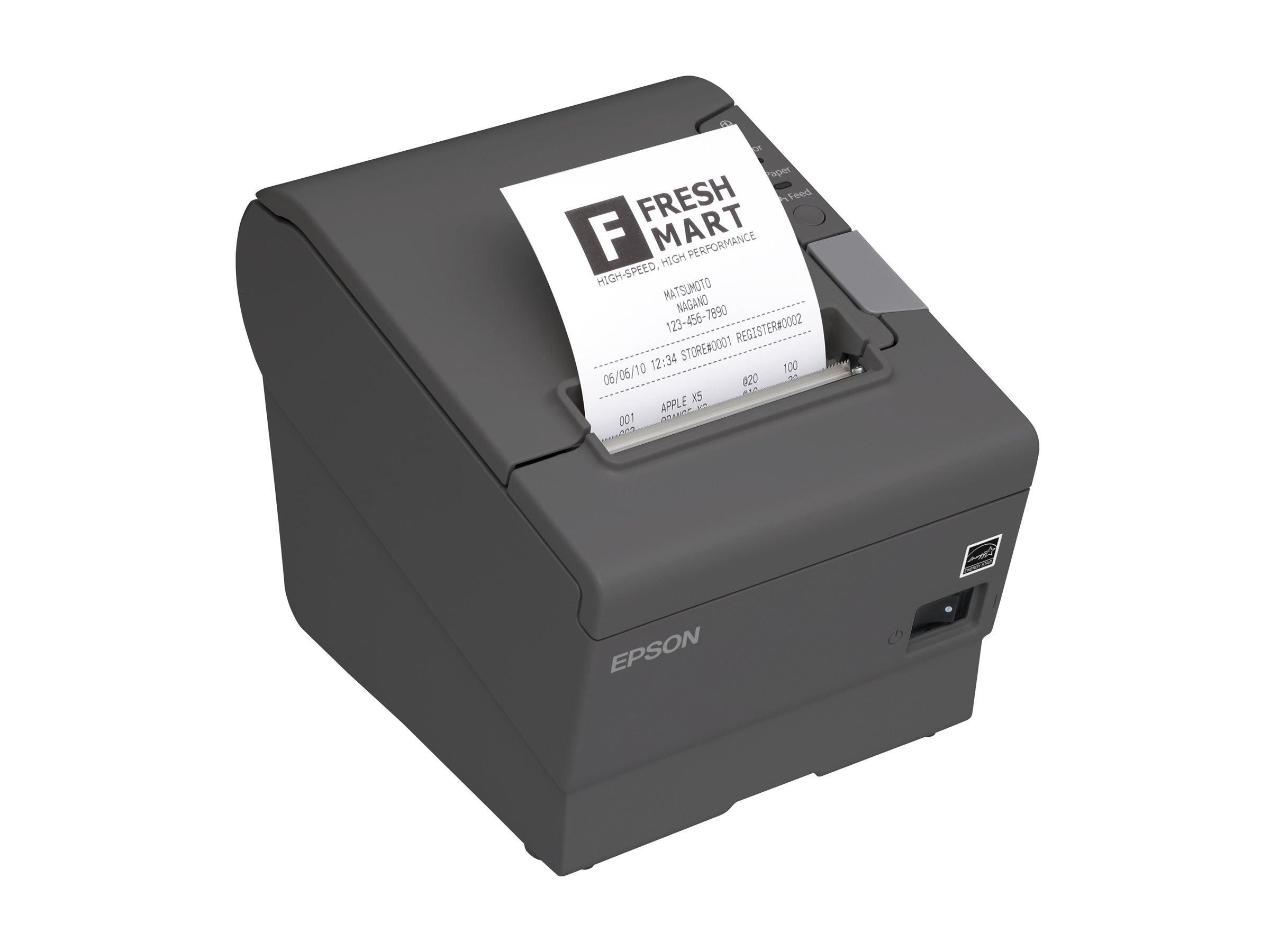 Epson TM T88V - Imprimante de reçus - thermique en ligne - Rouleau (8 cm) - jusqu'à 300 mm/sec - parallèle, USB - outil de coupe - gris foncé - C31CA85833 - Imprimantes thermiques