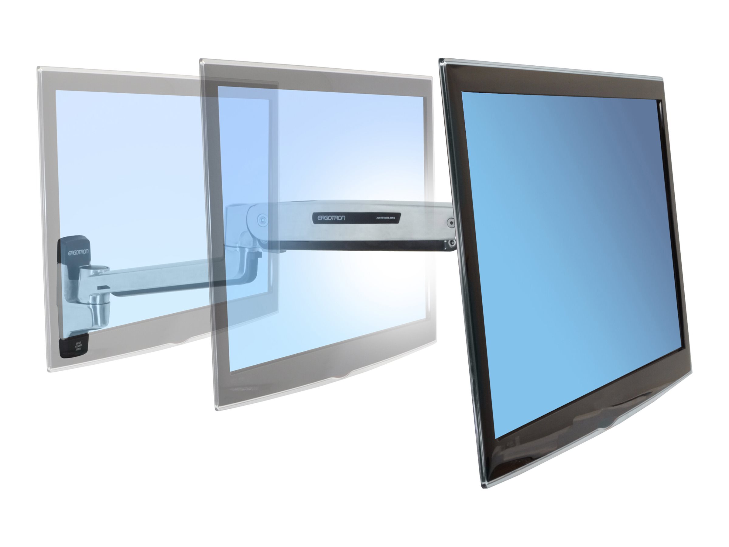 Ergotron LX - Kit de montage (adaptateur VESA, bras position assise-debout, base, extension) - pour Écran LCD - capacité 3,2 - 11,3 kg - aluminium poli - Taille d'écran : jusqu'à 42 pouces - montable sur mur - 45-353-026 - Accessoires pour écran