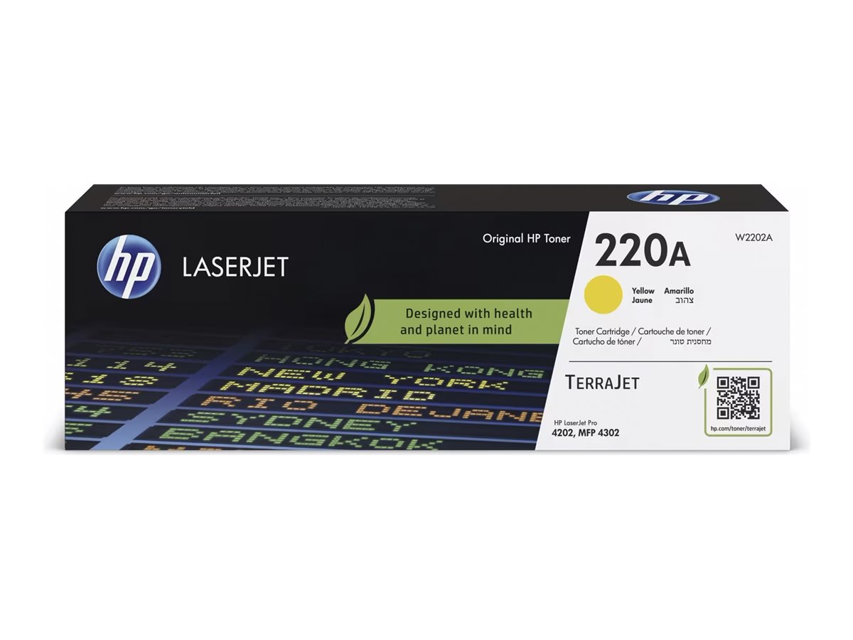 HP 220A - Jaune - original - LaserJet - cartouche de toner (W2202A) - pour Color LaserJet Pro MFP 4301, MFP 4303 - W2202A - Cartouches de toner