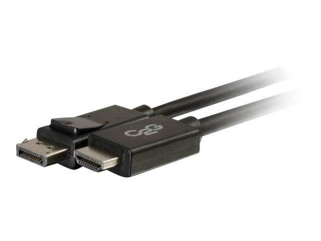 C2G 15ft DisplayPort to HDMI Cable - DP to HDMI Adapter Cable - M/M - Câble adaptateur - DisplayPort mâle pour HDMI mâle - 4.57 m - noir - support 1080p - 54324 - Câbles HDMI