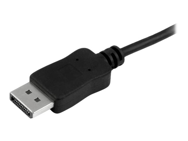 StarTech.com 6ft/1.8m USB C to DisplayPort 1.2 Cable 4K 60Hz, USB-C to DisplayPort Adapter Cable HBR2, USB Type-C DP Alt Mode to DP Monitor Video Cable, Works with Thunderbolt 3, Black - USB-C Male to DP Male - Câble DisplayPort - 24 pin USB-C (M) pour DisplayPort (M) - Displayport 1.2/Thunderbolt 3 - 1.8 m - support pour 4K60Hz (3840 x 2160) - noir - pour P/N: TB33A1C, TB3DK2DPPD, TB3DK2DPPDUE, TB3DK2DPW, TB3DK2DPWUE, TB3DKDPMAW, TB3DKDPMAWUE - CDP2DPMM6B - Câbles vidéo