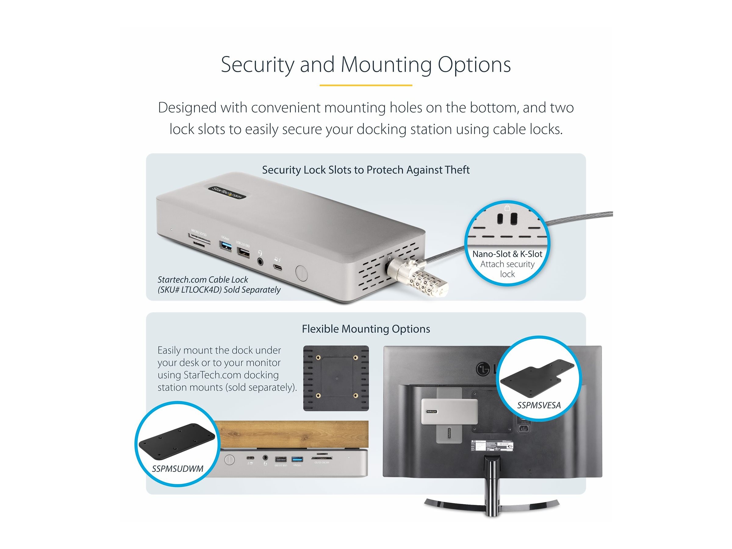 StarTech.com Dock Thunderbolt 4 pour Écrans Multiples, 2x HDMI/2x DP, USB - Station d'accueil - Thunderbolt 4 - 2 x DP, 2 x HDMI - 1GbE - 180 Watt - 132UE-TB4USB4DOCK - Stations d'accueil pour ordinateur portable