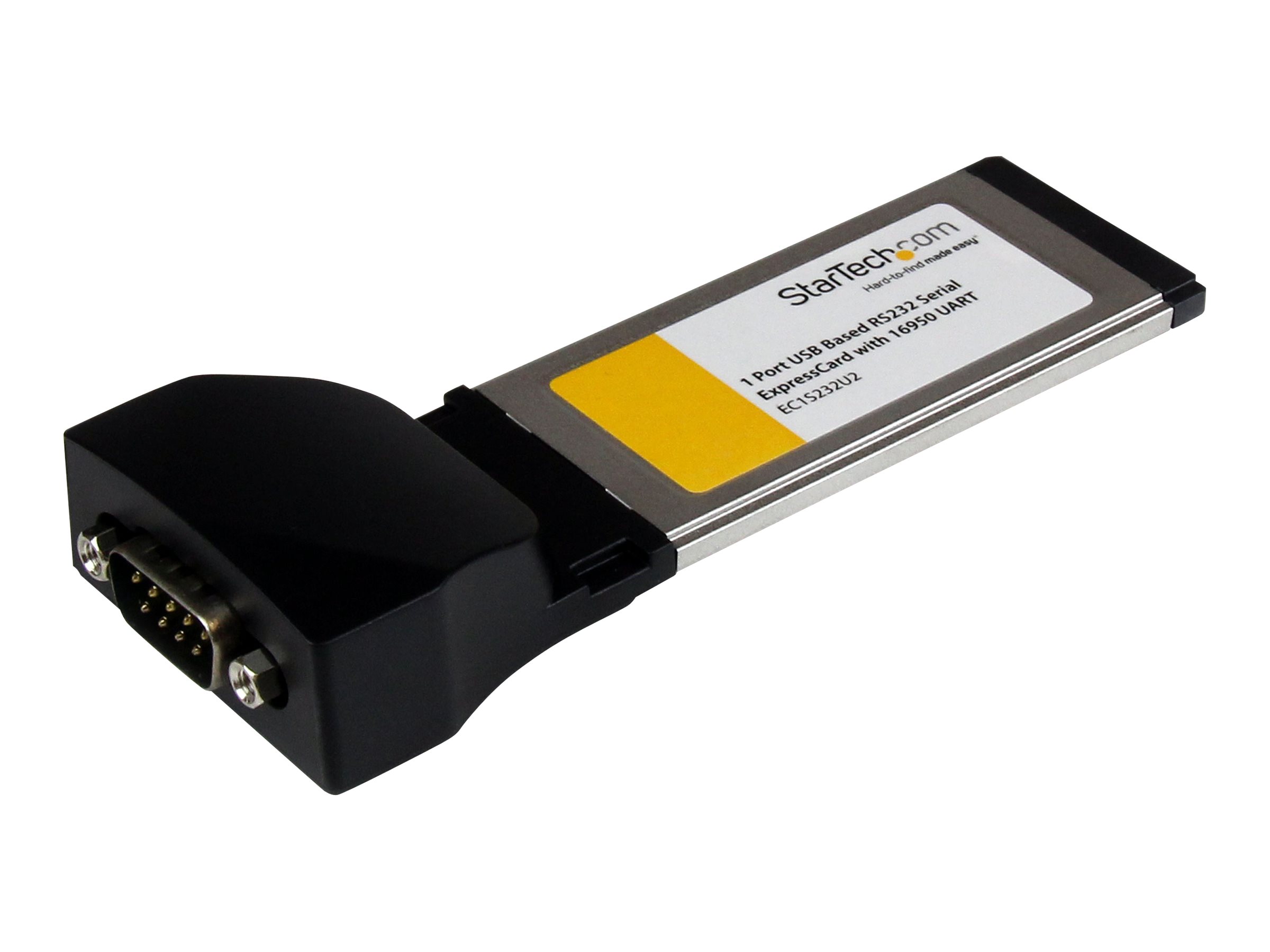 StarTech.com Carte adaptateur ExpressCard vers série RS232 DB9 1 port avec 16950 - par USB - Adaptateur série - ExpressCard - RS-232 - EC1S232U2 - Adaptateurs réseau filaires