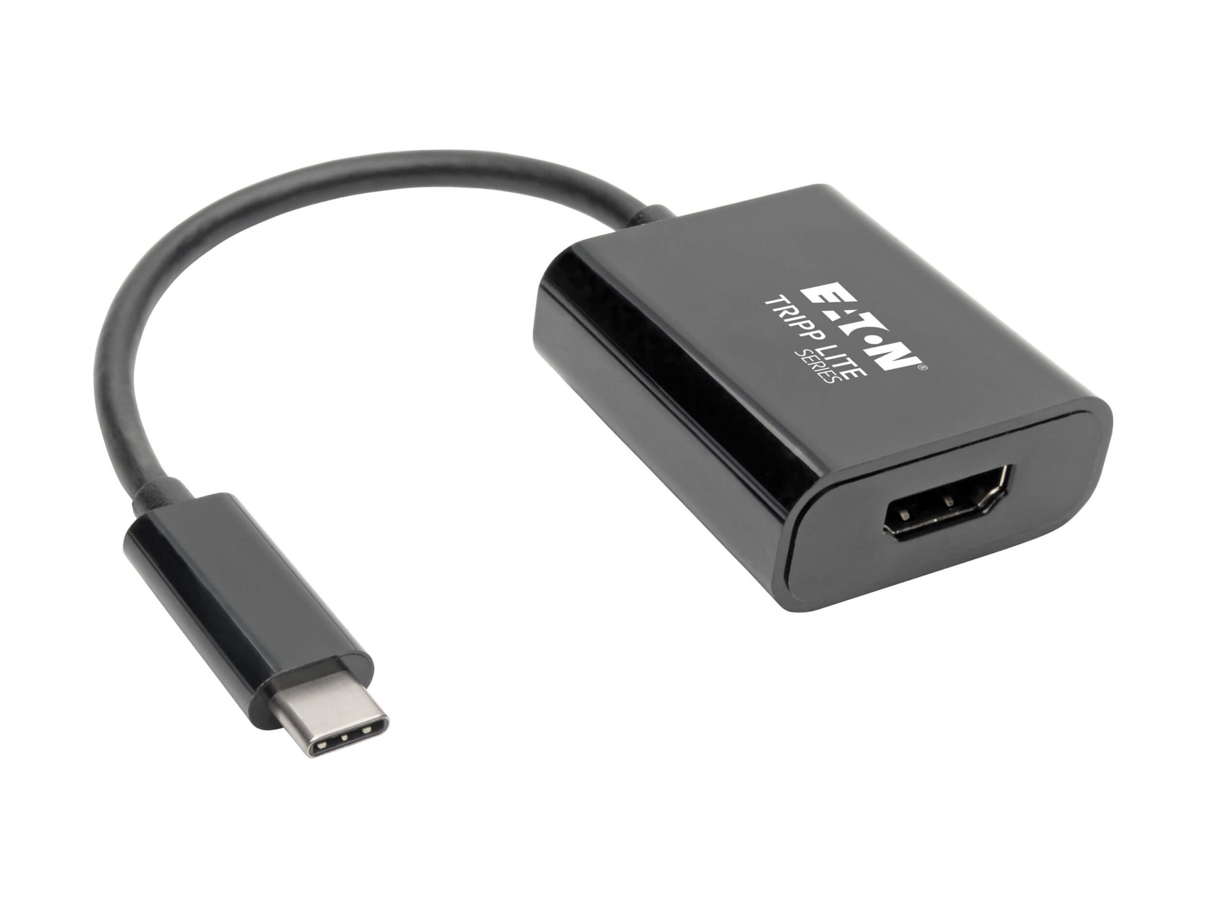 Eaton Tripp Lite Series USB C to HDMI Adapter Converter M/F 4K USB Type C to HDMI Black USB Type C, Thunderbolt 3 Compatible - Adaptateur vidéo externe - USB-C 3.1 - HDMI - noir - U444-06N-HDB-AM - Adaptateurs vidéo grand public