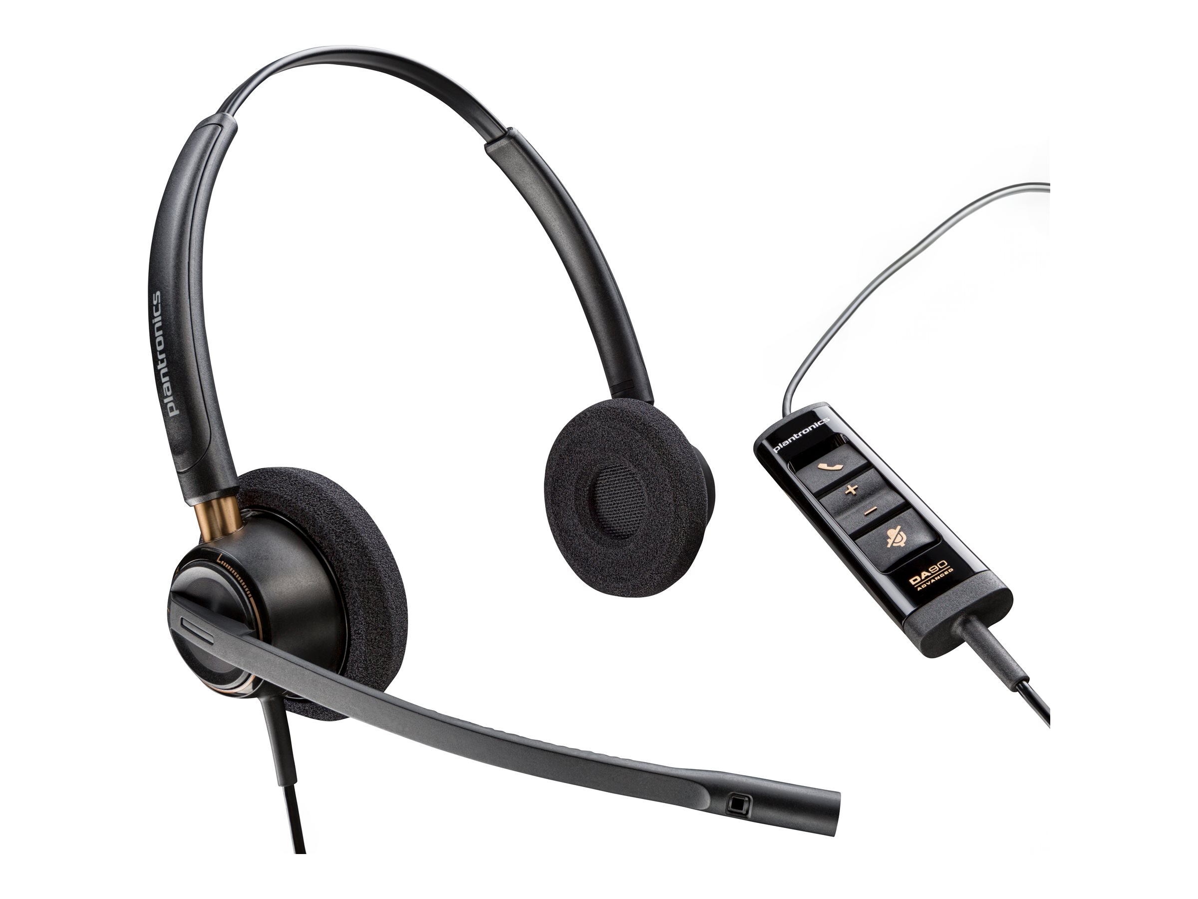 Poly EncorePro 525 - EncorePro 500 series - micro-casque - sur-oreille - filaire - USB-A - noir - Certifié pour Microsoft Teams - 783R3AA - Écouteurs