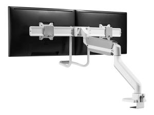 Neomounts DS75-450WH2 - Kit de montage (bras articulé, serre-joint, attache topfix) - pleine action - pour 2 écrans LCD - blanc - Taille d'écran : 17"-32" - ordinateur de bureau - DS75-450WH2 - Accessoires pour écran