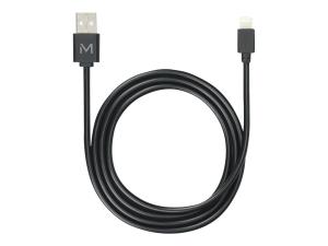 Mobilis - Câble de chargement / de données - USB mâle pour Lightning mâle - 1 m - noir - 001279 - Câbles spéciaux