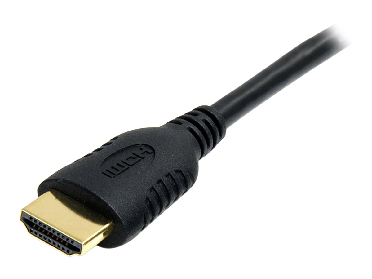 StarTech.com Câble HDMI haute vitesse avec Ethernet 2 m - HDMI vers HDMI Mini - M/M - Câble HDMI avec Ethernet - HDMI mâle pour 19 pin mini HDMI Type C mâle - 2 m - blindé - noir - HDACMM2M - Câbles HDMI