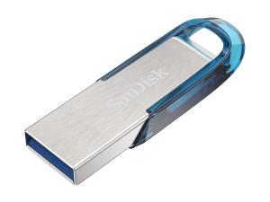 SanDisk Ultra Flair - Clé USB - 64 Go - USB 3.0 - bleu - SDCZ73-064G-G46B - Lecteurs flash