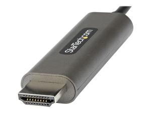 StarTech.com Câble Adaptateur Graphique USB-C vers HDMI 4K 60Hz HDR10 5m - Ultra HD USB Type-C vers HDMI 4K 2.0b - Convertisseur Graphique USB-C vers HDMI HDR - DP 1.4 Alt Mode HBR3 (CDP2HDMM5MH) - Câble adaptateur - 24 pin USB-C mâle pour HDMI mâle - 5 m - noir - support 4K, actif - CDP2HDMM5MH - Accessoires pour téléviseurs