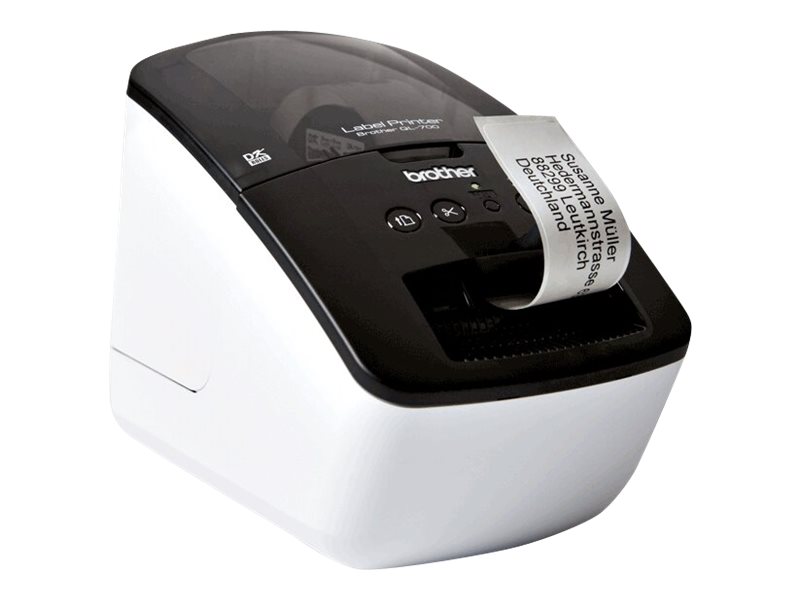 Brother QL-700 - Imprimante d'étiquettes - thermique direct - rouleau (6,2 cm) - 300 x 600 ppp - jusqu'à 150 mm/sec - USB - outil de coupe - QL700RF1 - Imprimantes thermiques