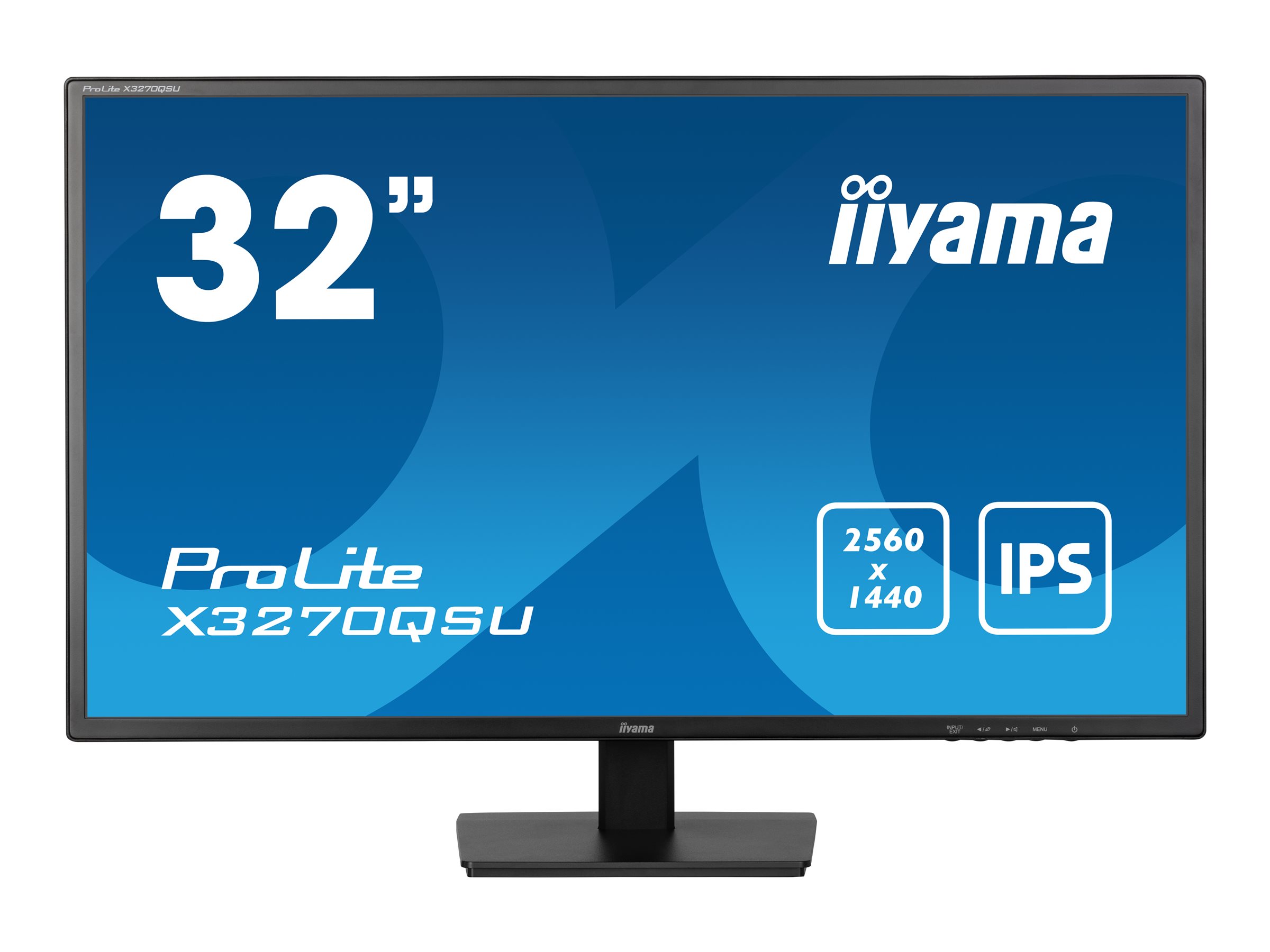 iiyama ProLite X3270QSU-B1 - Écran LED - 32" (31.5" visualisable) - 2560 x 1440 WQHD @ 100 Hz - IPS - 250 cd/m² - 1200:1 - 3 ms - 2xHDMI, DisplayPort - haut-parleurs - noir mat - X3270QSU-B1 - Écrans d'ordinateur