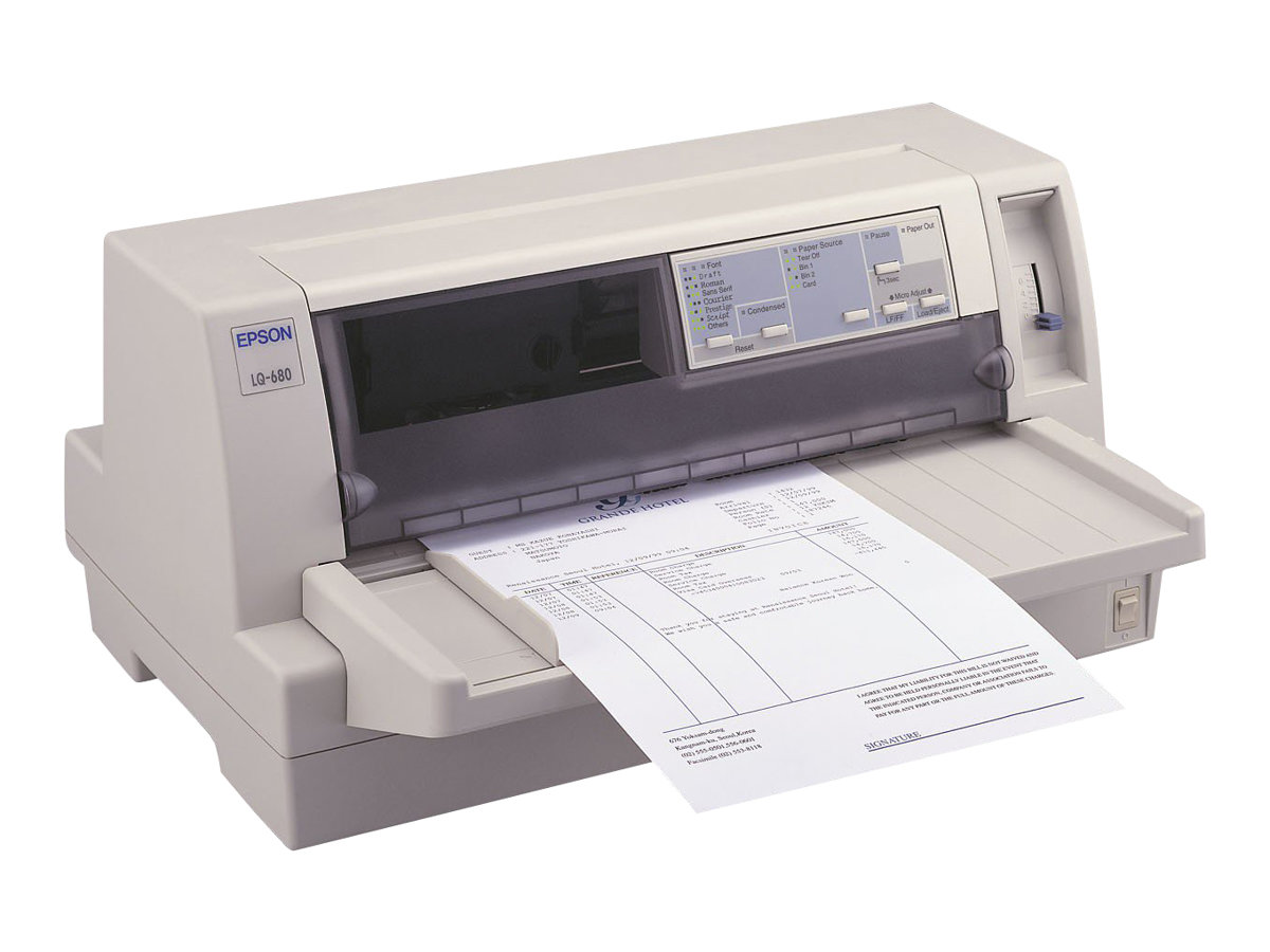 Epson LQ 680Pro - Imprimante - Noir et blanc - matricielle - 305 x 420 mm, 305 mm (largeur) - 360 dpi - 24 pin - jusqu'à 465 car/sec - parallèle - C11C376125 - Imprimantes matricielles