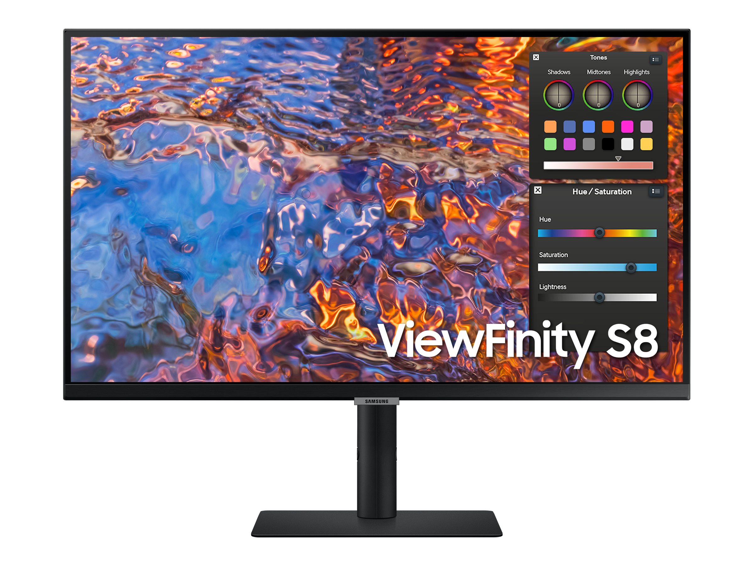 Samsung ViewFinity S8 S27B800PXP - S80PB Series - écran LED - 27" - 3840 x 2160 4K @ 60 Hz - IPS - 350 cd/m² - 1000:1 - DisplayHDR 400 - 5 ms - HDMI, DisplayPort, USB-C - noir - LS27B800PXPXEN - Écrans d'ordinateur