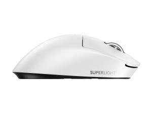 Logitech G PRO X SUPERLIGHT 2 DEX - Souris - jeux - ergonomique - pour droitiers - optique - 5 boutons - sans fil, filaire - 2.4 GHz, USB - blanc - 910-007366 - Souris