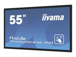 iiyama ProLite TF5539UHSC-B1AG - Classe de diagonale 55" écran LCD rétro-éclairé par LED - signalétique numérique interactive - avec écran tactile (multi-touches) - 4K UHD (2160p) 3840 x 2160 - noir mat - TF5539UHSC-B1AG - Écrans de signalisation numérique