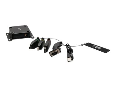 C2G Retractable Universal Mount 4K HDMI Adapter Ring with Color Coded Mini DisplayPort, DisplayPort, USB-C, and VGA - Kit d'adaptateur vidéo - noir - support 4K - C2G29892 - Accessoires pour téléviseurs
