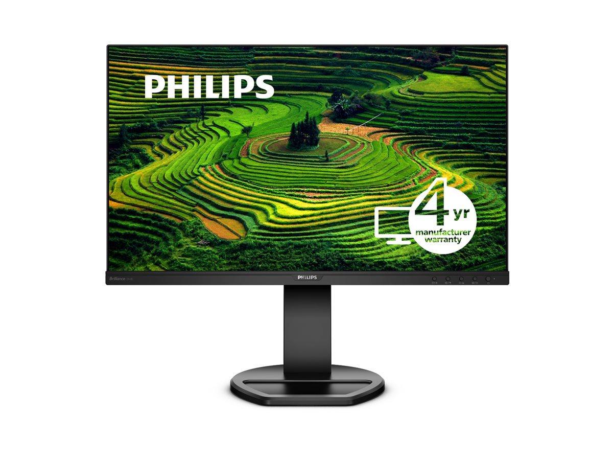 Philips B Line 241B8QJEB - Écran LED - 24" (23.8" visualisable) - 1920 x 1080 Full HD (1080p) @ 75 Hz - IPS - 250 cd/m² - 1000:1 - 5 ms - HDMI, DVI-D, VGA, DisplayPort - haut-parleurs - texture noire - 241B8QJEB/00 - Écrans d'ordinateur