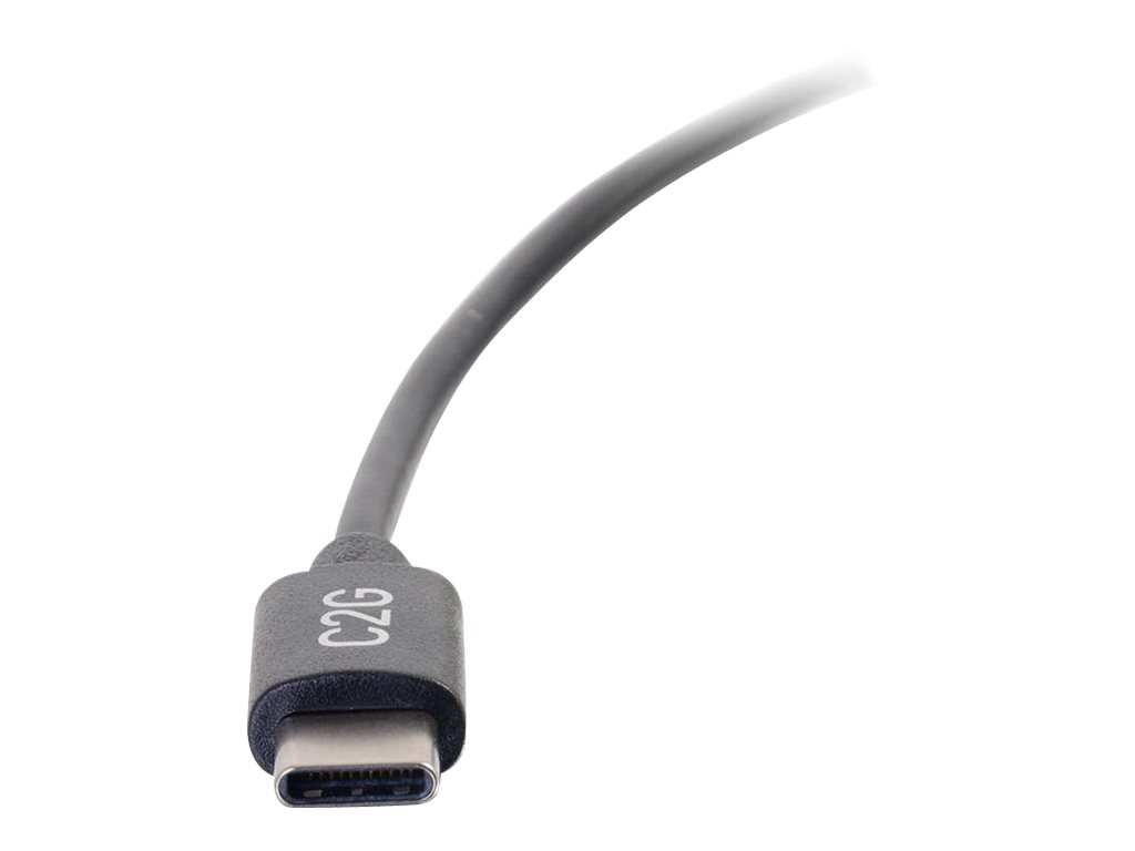 C2G 0.9m (3ft) USB C Cable - USB 2.0 (3A) - M/M USB Type C Cable - Black - Câble USB - 24 pin USB-C (M) pour 24 pin USB-C (M) - USB 2.0 - 3 A - 90 cm - noir - 88825 - Câbles USB