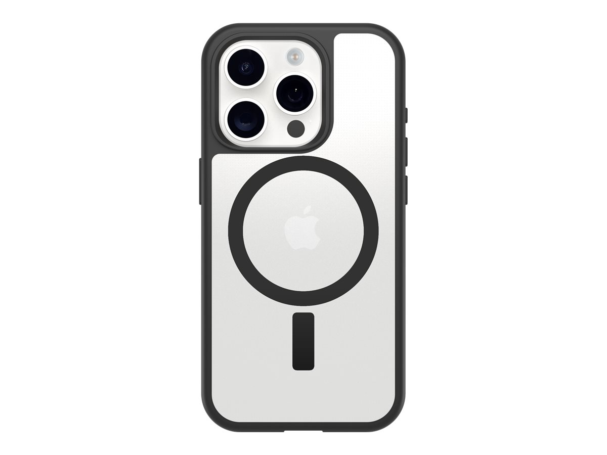 OtterBox React Series - Coque de protection pour téléphone portable - compatibilité avec MagSafe - cristal noir (incolore/noir) - pour Apple iPhone 16 Pro - 77-96251 - Coques et étuis pour téléphone portable