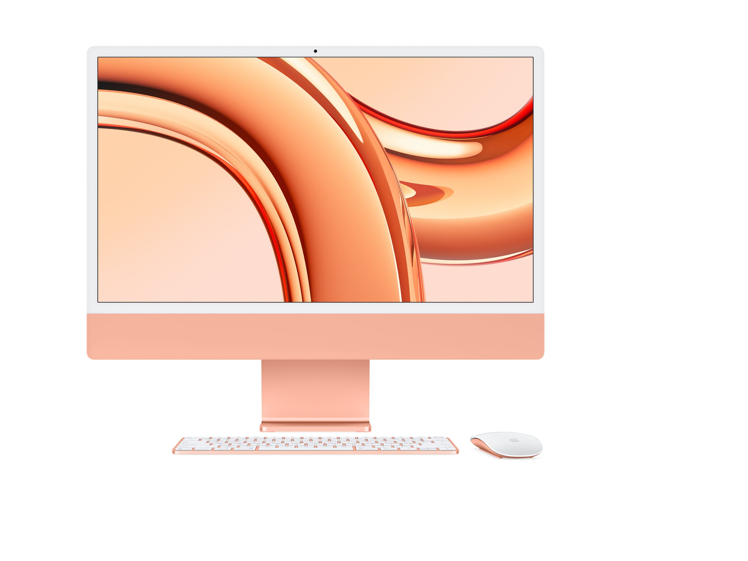 Apple iMac with 4.5K Retina display - Tout-en-un M4 jusqu'à - RAM 24 Go - SSD 512 Go - Apple M4 10-core - Gigabit Ethernet, IEEE 802.11ax (Wi-Fi 6E), Bluetooth 5.3 - macOS Sequoia 15.0 - moniteur : LED 24" 4480 x 2520 (4.5K) - clavier : US - orange - Z1K8 - Ordinateurs de bureau